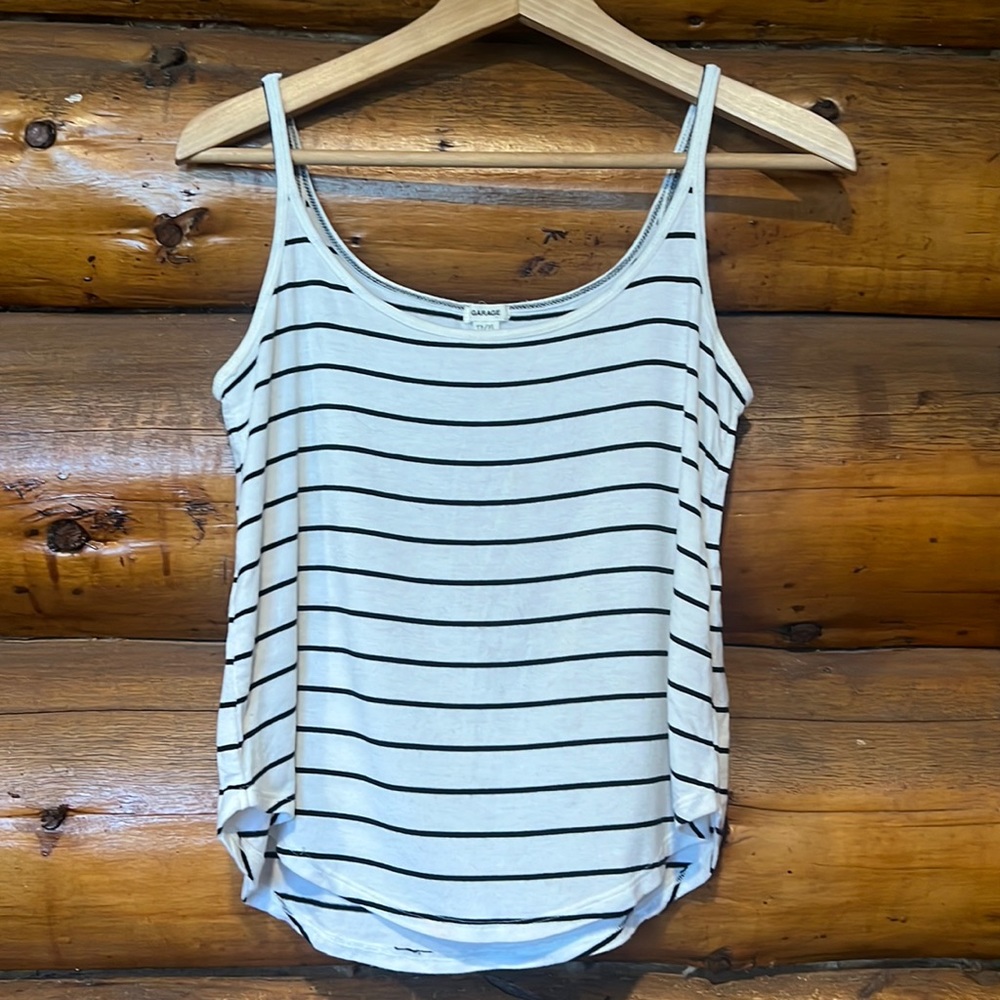 Garage loose fitting striped tank top xs